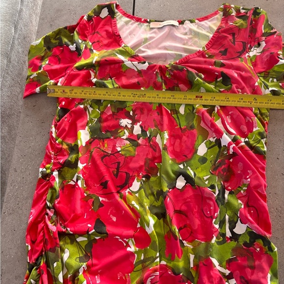Nadia Toto Floral Red and Green Dress - Picture 4 of 10